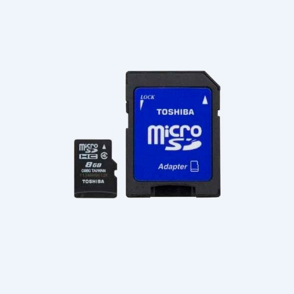 Memoria Micro SD Toshiba, 8GB, Clase 4, con Adaptador
