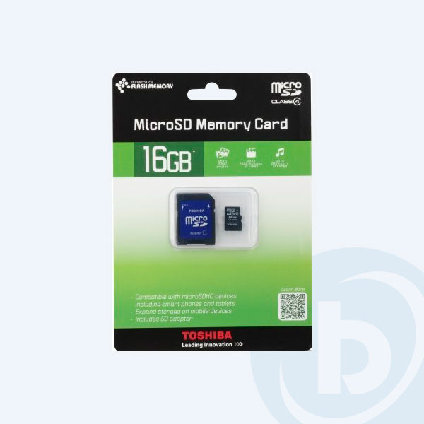 PFM016U-1DAK - Memoria Micro SDHC Toshiba PFM016U-1DAK, 16GB, Clase 4, Con Adaptador