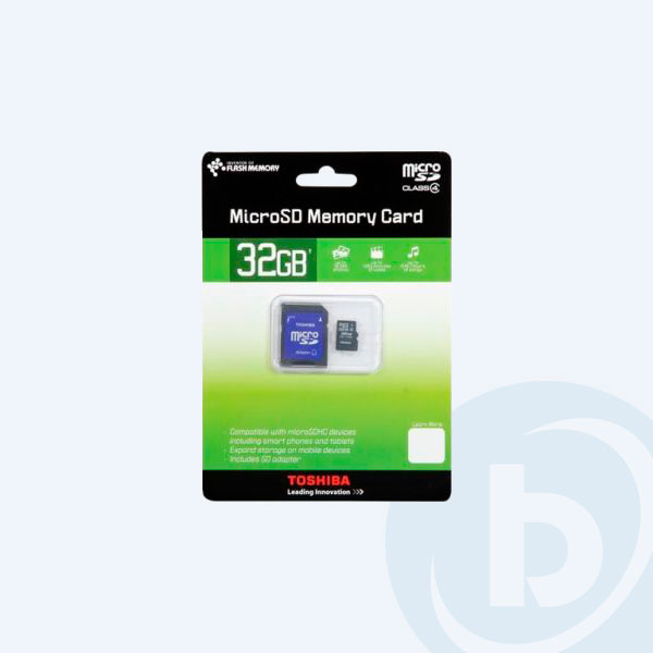 PFM032U-1DAK - Memoria Micro SDHC Toshiba PFM032U-1DAK, 32GB, Clase 4, con Adaptador