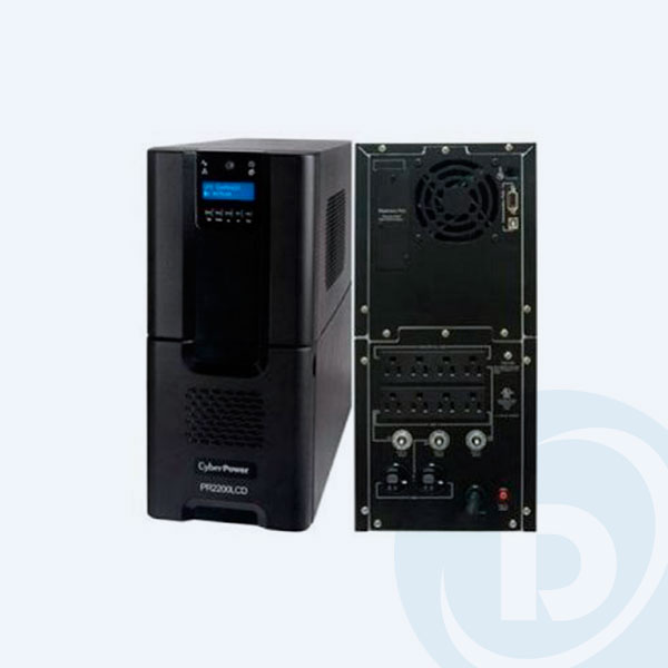 PR2200LCD - No Break CyberPower Smart App, 2200 VA, 1980 Watts, 10 contactos, 25 Minutos, Torre