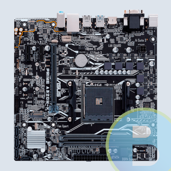 PRIME A320M-K - Tarjeta Madre Asus Prime A320M-K, DDR4 3200/USB3.1/Micro ATX/AMD S-AM4 Ryzen