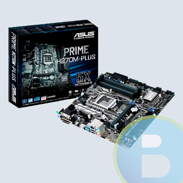 Tarjeta Madre Asus Prime H270M-PLUS, INTEL S-1151, 7A GENERACION/DDR4 2400/DVI/HDMI/VGA