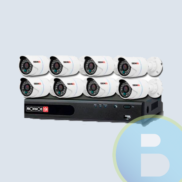 Kit de Vigilancia Provision ISR PRO88AHDKIT, 8 Cámaras y 8 Canales, con Grabadora