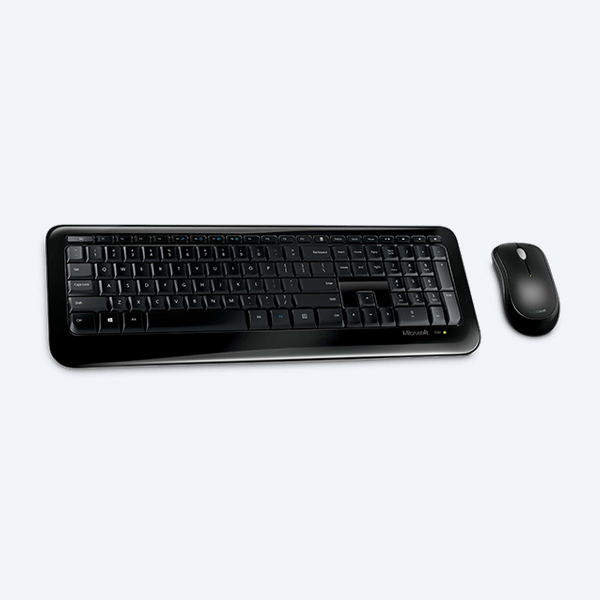 Combo Inalámbrico Microsoft 850, Teclado y Mouse, USB, Negro