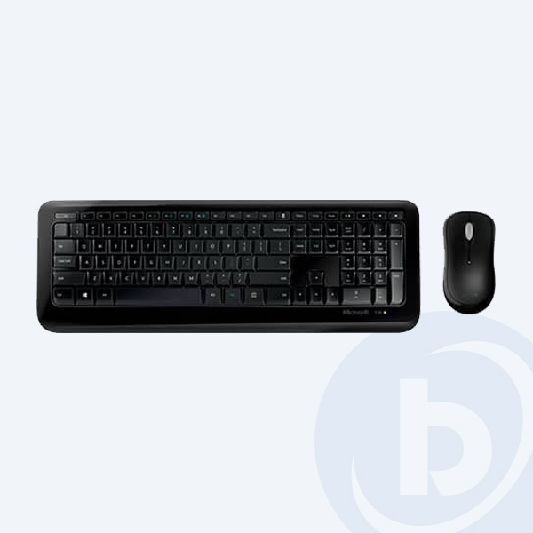 PY9-00004 - Combo Inal&aacute;mbrico Microsoft 850, Teclado y Mouse, USB, Negro