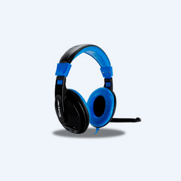 PYAG-001 - Aud&iacute;fonos Acteck AG-900, Diadema, con Micr&oacute;fono, Azul
