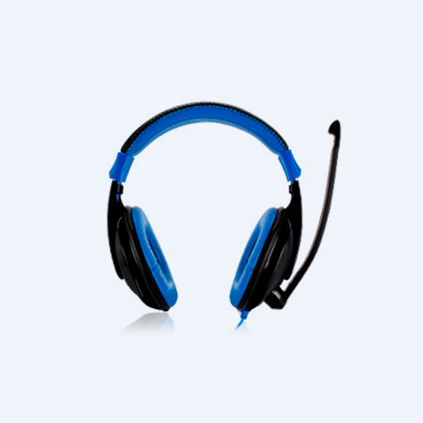 PYAG-001 - Aud&iacute;fonos Acteck AG-900, Diadema, con Micr&oacute;fono, Azul