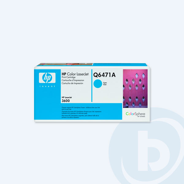 Q6471A - T&oacute;ner HP 71A, Cyan, P/LaserJet 3600, 3800