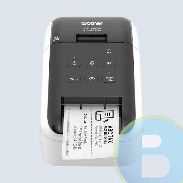 Impresora de Etiquetas Brother QL810W, USB/WIFI, Cintas de 12mm a 62mm, 110 EPP
