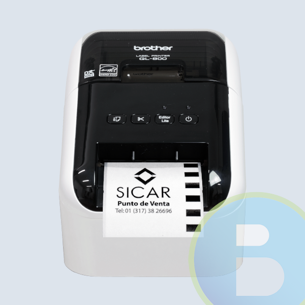 Brother QL-800, Impresora de Etiquetas, Térmica Directa, 300 x 600 DPI, USB 2.0, Negro/Gris