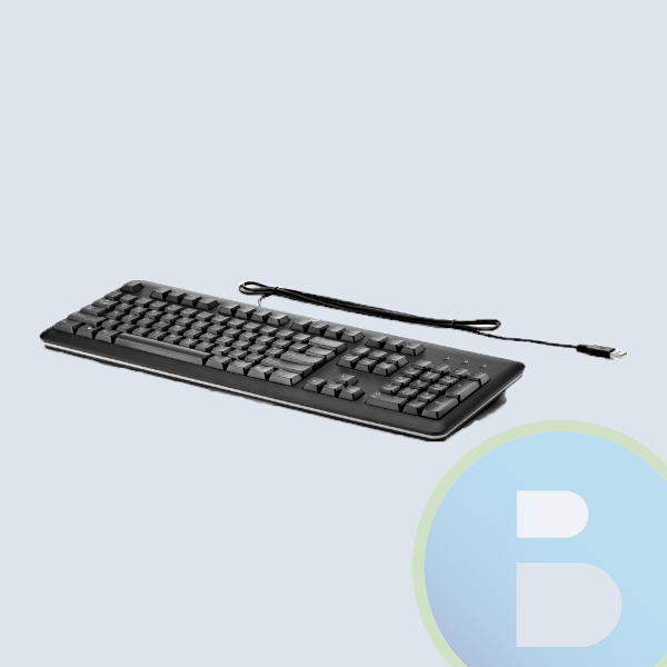 Teclado HP QY776AA#ABM, USB, Negro
