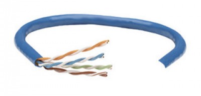 BOBINA CABLE UTP DE RED CAT5E INTELLINET CCA ROLLO 305 METROS SOLIDA COLOR AZUL