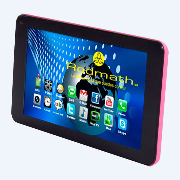 Tablet Rodmath RDHQ88B-P, 7'', 8GB, 512MB RAM, WiFi, 0.3Mpx/2.0Mpx, Android 4.4, Rosa