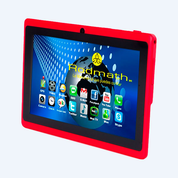 Tablet Rodmath RDHQ88B-R, 7'', 8GB, 512MB RAM, WiFi, 0.3Mpx/2.0Mpx, Android 4.4, Rojo