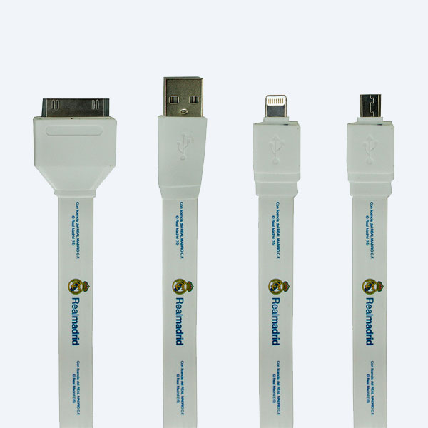 Cable Micro USB Ginga RM15CDMIC01, 2 Metros, Real Madrid