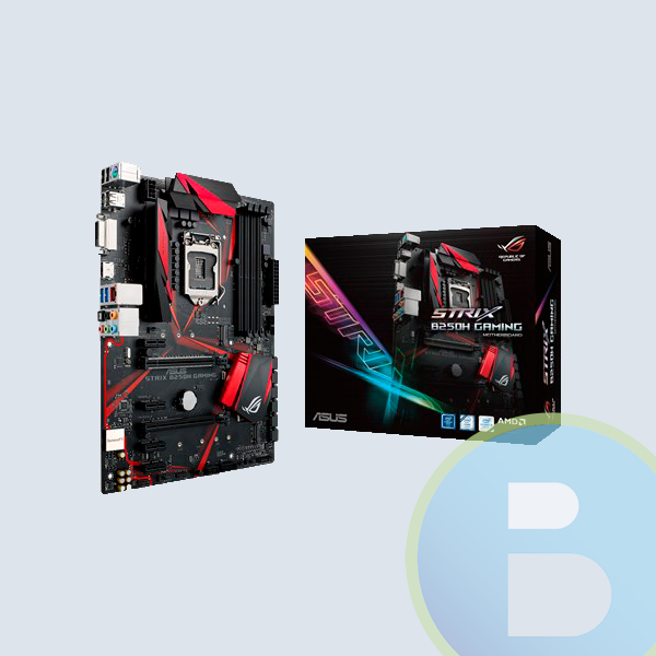 Tarjeta Madre Asus ROG Strix B250H Gaming, DDR4 2400/DVI/HDMI/ATX/ Intel S-1151 7A Gen/Gamer