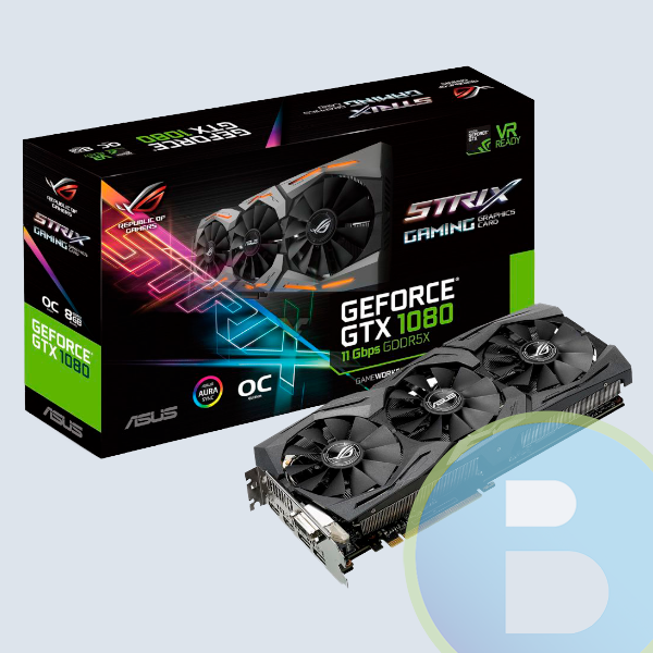 Tarjeta de Video ROG STRIX Asus, PCIE 3.0, Nvidia Geforce GTX1080, 8GB/GDDR5X/2HDMI/Gamer