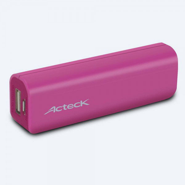 Batería Portátil Acteck RT-0221, 2200 mAh, USB, Rosa