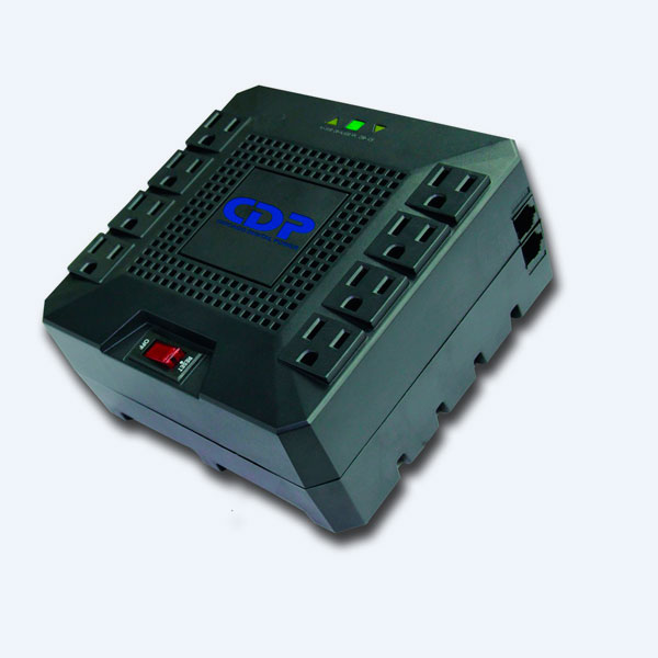 Regulador de Voltaje CDP 1808, 1800V, 1000W, 8 Contactos, Protección Telefónica