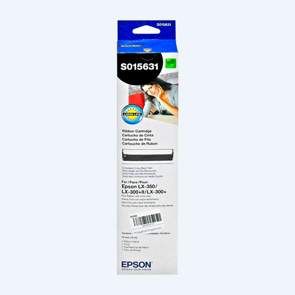 Cinta Epson S015631, Negro, para Impresora LX-350