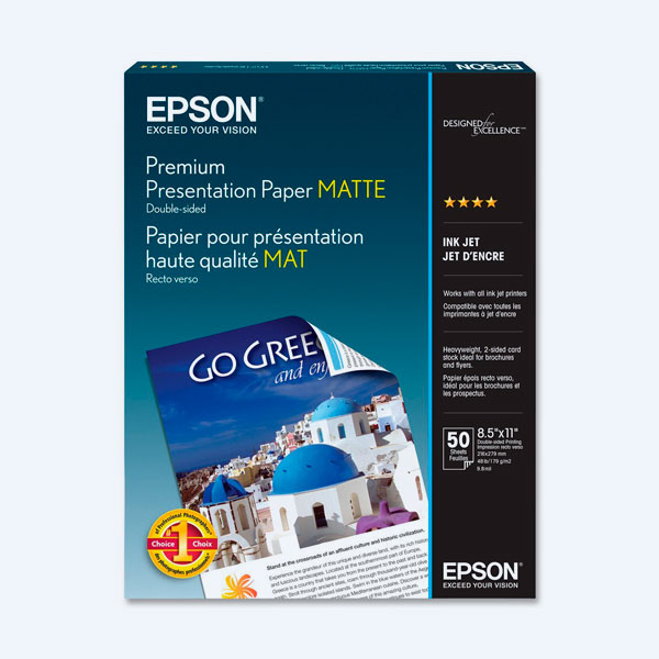 Papel Epson Double Sided, Mate, 50 Hojas