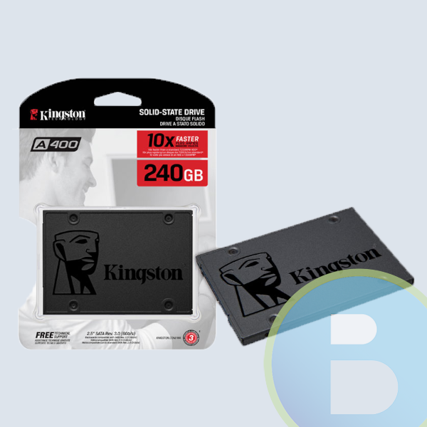 SA400S37/240G - SSD Kingston A400 240GB, 2.5", Sata 3, 7mm, Lect.500/Escr.350Mbs