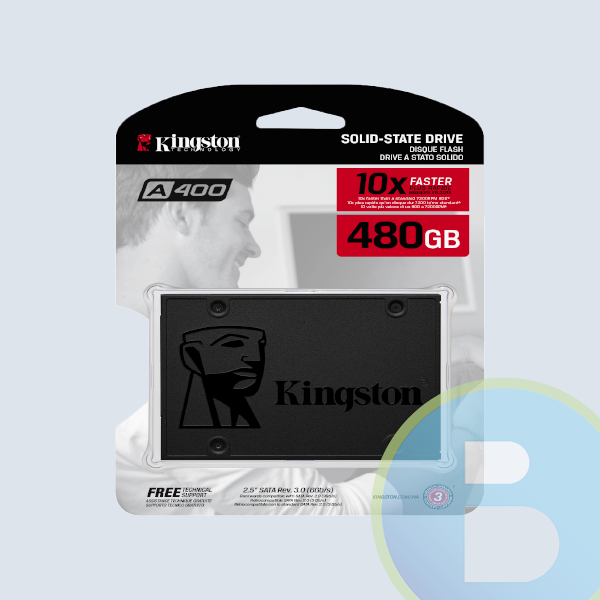 SSD Kingston A400 480GB, 2.5", Sata 3, 7mm, Lect.500/Escr.450Mbs