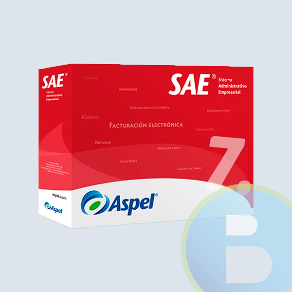 Aspel SAE 7.0, Paquete Base, 1 Usuario-99 Empresas, Fisico
