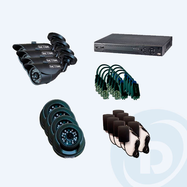 AHD44CVA - Paquete de Monitoreo 4 x BALA IR, Provision ISR,