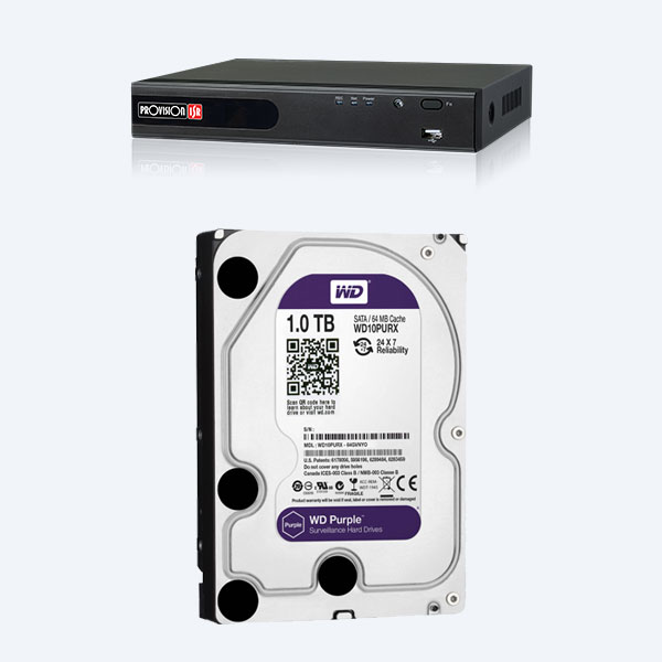 Grabador DVR Provision ISR, 8 Canales + Disco Duro Interno Western Digital Purple, 1TB, 3.5'', SATA III