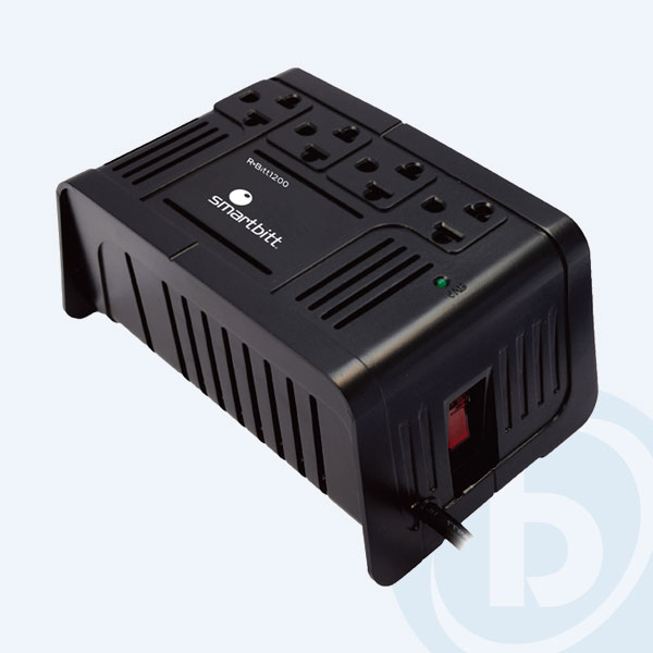 SBAVR1200 - Regulador de Voltaje SmartBitt SBAVR1200, 1200VA, 600W, 4 Contactos