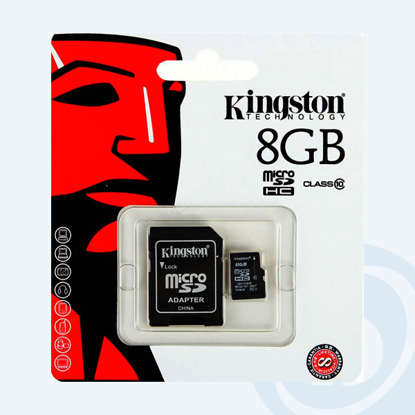 SDC10/8GB - Memoria Micro SDHC Kingston UHS-I, 8GB, Clase 10, con Adaptador