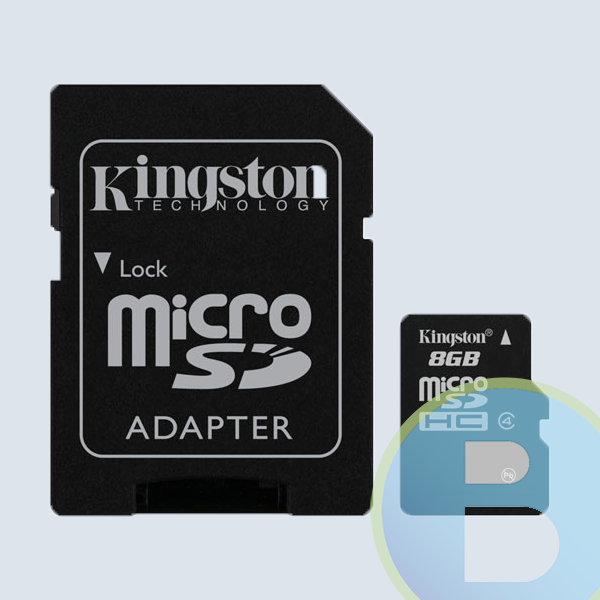 SDC4/8GB - Memoria Micro KINGSTON SDHC, 8GB, Clase 4, con Adaptador