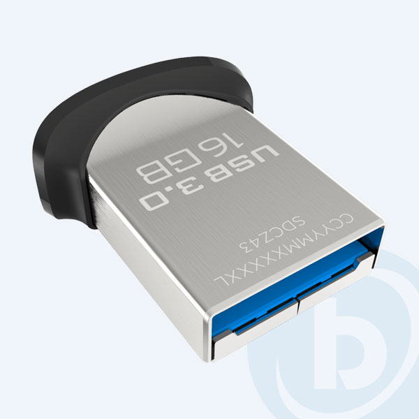 SDCZ43-016G-G46 - Memoria USB 3.0 SanDisk Ultra Fit Z43, 16GB, Negro, Mini