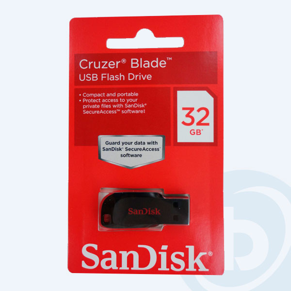 SDCZ50-032G-B35 - Memoria USB SanDisk CRUZER BLADE Z50, 32GB, Rojo/Negro