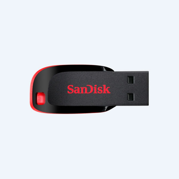 Memoria USB 2.0 SanDisk Cruzer Blade Z50, 64GB, Negro/Rojo