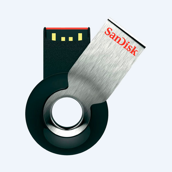 Memoria USB 2.0 SanDisk Flash Cruzer Orbit Z58, 32GB