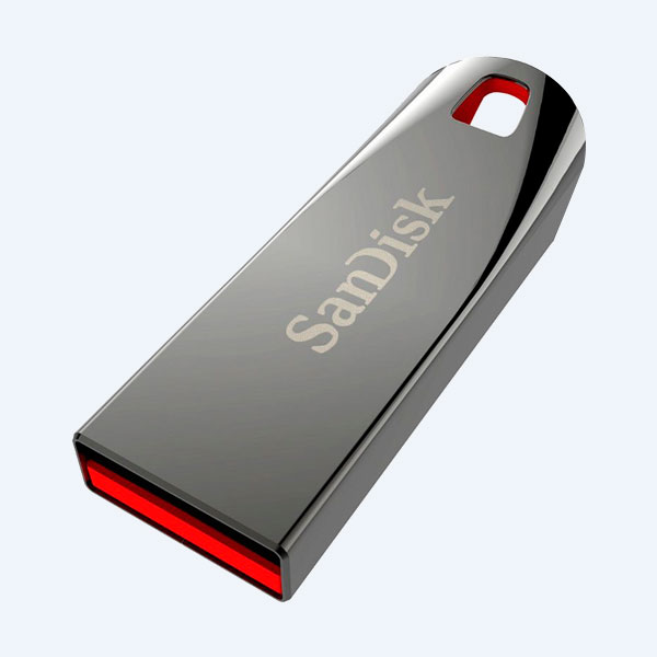 Memoria USB Sandisk CRUZER FORCE Z71, 16 GB, Gris con Rojo