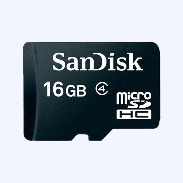 Memoria Micro SDHC SanDisk, 16GB, Clase 4, con Adaptador