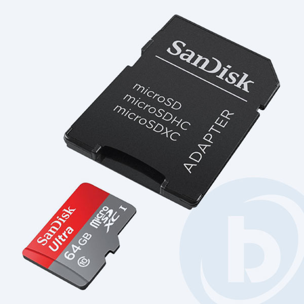 SDSQUNC-064G-GN6MA - Memoria Micro SDHC SanDisk SDSQUNC-064G-GN6MA, 64GB, Clase 10, con Adaptador