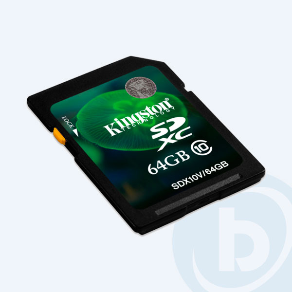 SDX10V/64GB - Memoria SDXC Kingston, 64GB, Clase 10