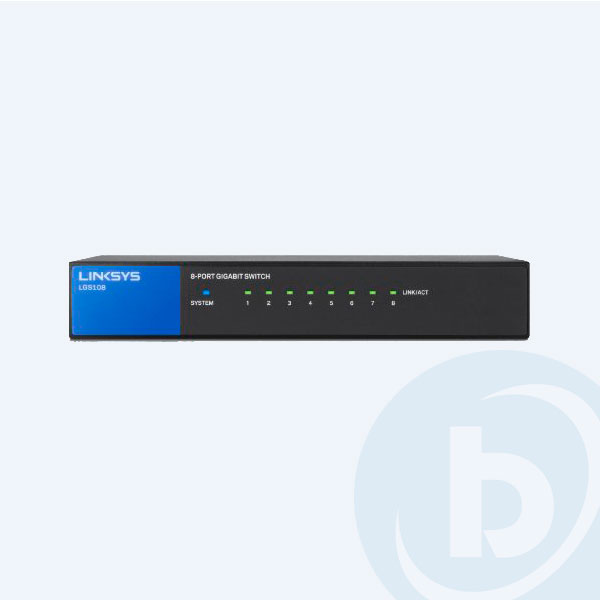 SE3008 - Switch Linksys, 8 Puertos 10/100/1000 Mbps, Autosensign
