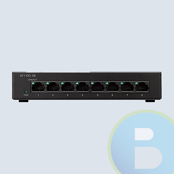 Switch Cisco SF110, 8 Puertos 10/100 Mbps, 1.6 Gbit/s, 1000 Entradas