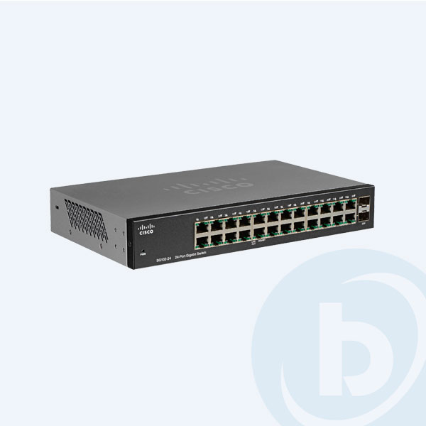 SG102-24-NA - Switch Cisco 100, 22 Puertos 10/100/1000 + 2 Combo Mini-GBIC, No Administrable, Rack