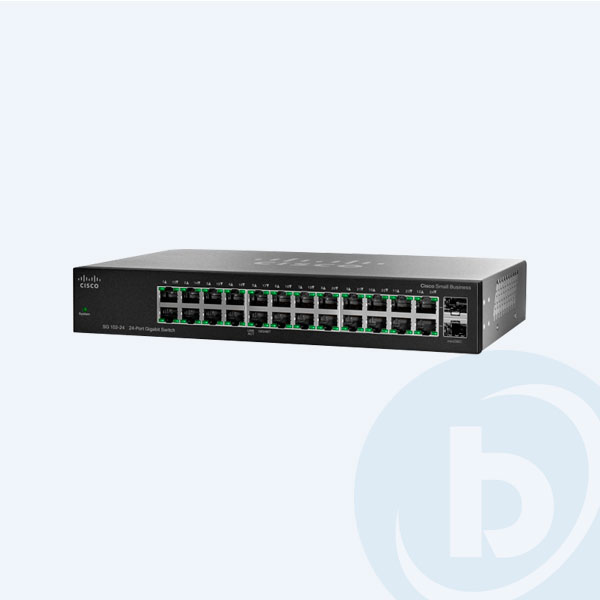 SG102-24-NA - Switch Cisco 100, 22 Puertos 10/100/1000 + 2 Combo Mini-GBIC, No Administrable, Rack