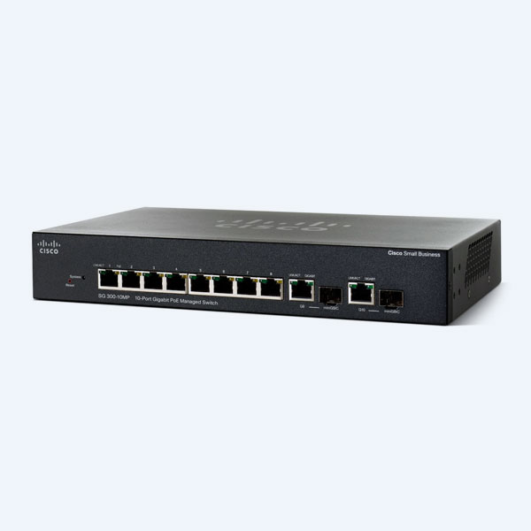 Conmutador Cisco SG300-10Mpp, 10 Puertos,  PoE