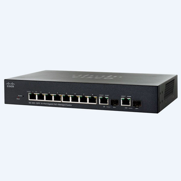 Switch Cisco SG300-10PP, 8 Puertos 10/100/1000Mbps,  POE, Rack