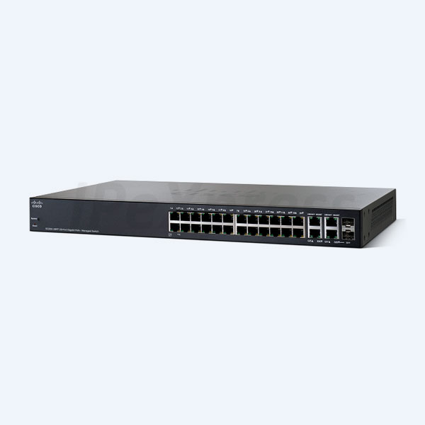 Switch Cisco SG300-28PP, 28Puertos, 26 Puertos Ethernet 10/100/1000 Mbps, 2 Puertos Combo SFP, POE