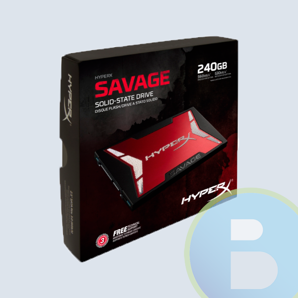 SHSS37A/240G - Disco Duro Interno de Estado Solido  KINGSTON HYPERX SAVAGE 240GB 2.5 SATA3 7MM LECT.560/ESCR.530MBS SIN BRACKET PC/LAPTOP/GAMER/ALTO RENDIMIENTO