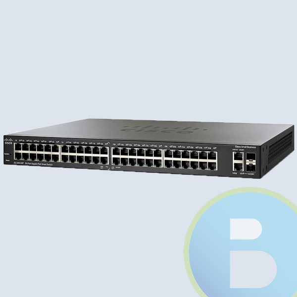 Switch Cisco SLM2048PT-NA, SG 200-50P 48P 10/100/1000, + 2P Mini GBIC Combo, QOS, Rack, Admin